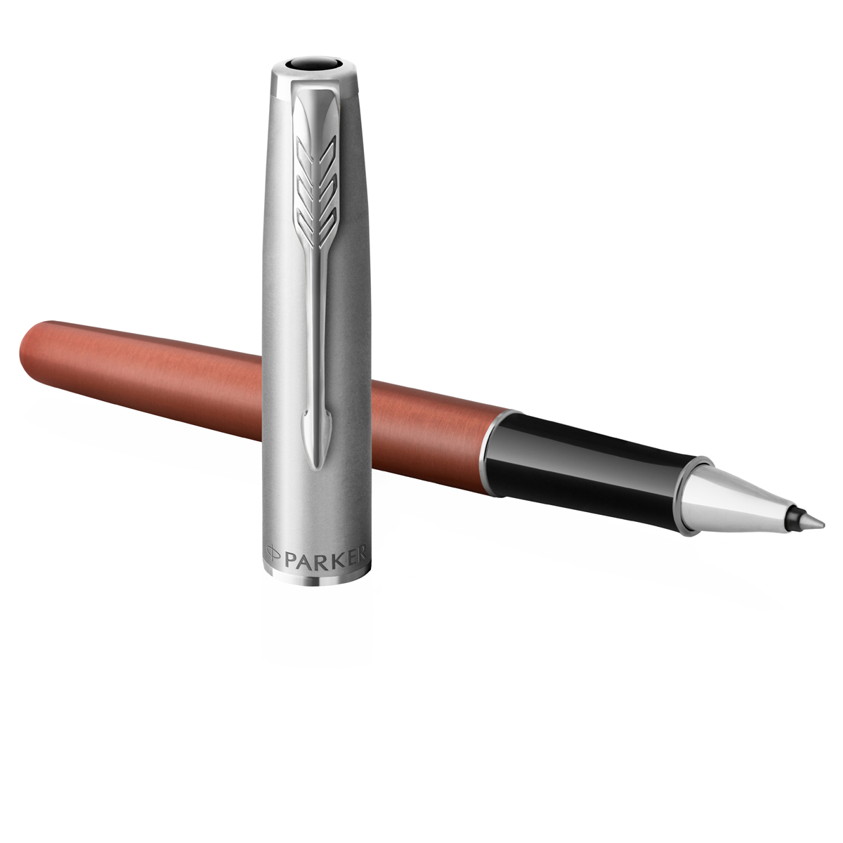 - Parker "Sonnet Sand Blasted Metal&Orange Lacquer" , 0,5,   